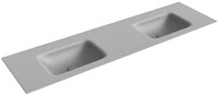 GRUNNE Plata Einbauwaschbecken aus solid surface (mineralwerkstoff) 150cm. Waschbeckenposition Doppelt.