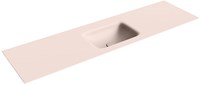 GRUNNE Rosee solid surface inbouw wastafel 150cm. Positie wasbak Midden.