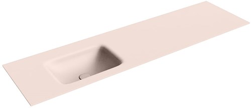 GRUNNE Rosee Inset / Built-in Basin solid surface 150cm. Position basin Left.