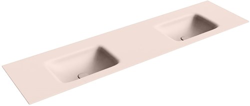 GRUNNE Rosee Inset / Built-in Basin solid surface 160cm. Position basin Double.