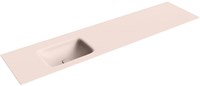 GRUNNE Rosee solid surface inbouw wastafel 170cm. Positie wasbak Links.