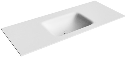 GRUNNE Talc solid surface inbouw wastafel 100cm. Positie wasbak Midden.