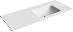 GRUNNE Talc Lavabo encastré solid surface 100cm. Position lavabo Droite.