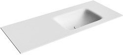 GRUNNE Talc Lavabo encastré solid surface 101cm. Position lavabo Droite.