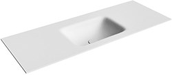 GRUNNE Talc Lavabo encastré solid surface 110cm. Position lavabo Centrée.
