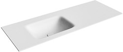 GRUNNE Talc Lavabo encastré solid surface 110cm. Position lavabo Gauche.