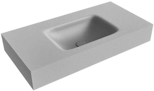 GRUNNE Plata Wall-Hung Basin solid surface 81cm. Position basin Center rim 12cm.