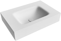 GRUNNE Talc Lavabo mural solid surface 61cm. Position lavabo Centrée rebord 12cm.
