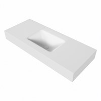 GRUNNE Talc Lavabo sospeso à parete solid surface 100cm. Posizione lavabo Mittig bordo 12cm.-3