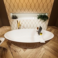 HOLM vasca da bagno indipendente 180x85cm colore Rust / Talc.