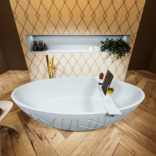 HOLM freestanding bath 180x85cm color Clay / Clay.