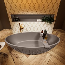 HOLM baignoire autoportante 180x85cm couleur Smoke / Smoke.