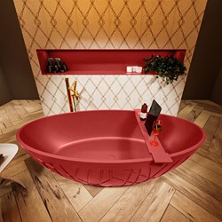 HOLM baignoire autoportante 180x85cm couleur Fire / Fire.