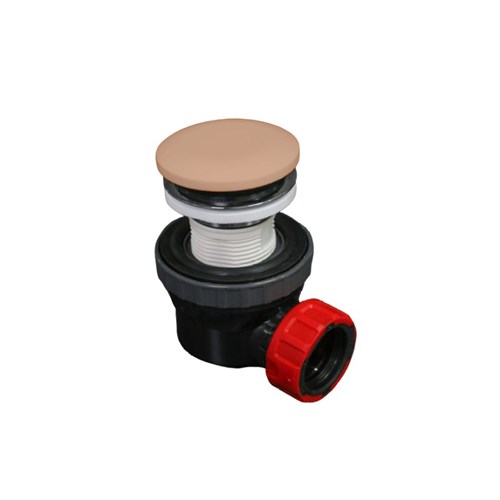 Sifón de clic de ahorro de espacio 6,7cm de altura, de solid surface redonda color Rosee