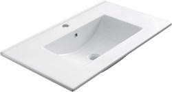 Denia Keramische wastafel 101cm breed met wasbak in het midden