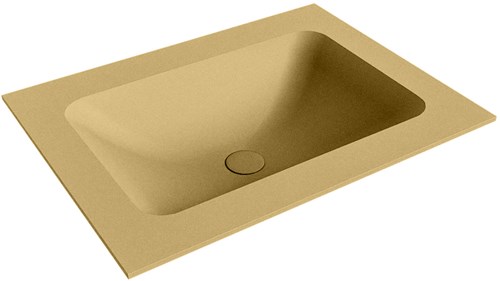 LEAF Oro Lavabo encastrado de solid surface 60cm. Posición del fregadero Centro.