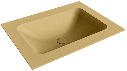LEAF Oro Lavabo encastrado de solid surface 61cm. Posición del fregadero Centro.