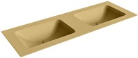 LEAF Oro Einbauwaschbecken aus solid surface (mineralwerkstoff) 130cm. Waschbeckenposition Doppelt.