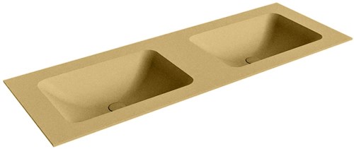 LEAF Oro Inset / Built-in Basin solid surface 130cm. Position basin Double.