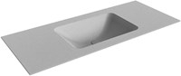 LEAF Plata Lavabo encastré solid surface 111cm. Position lavabo Centrée.