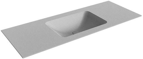 LEAF Plata Inset / Built-in Basin solid surface 121cm. Position basin Center.