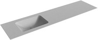 LEAF Plata Inset / Built-in Basin solid surface 180cm. Position basin Left.