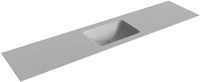 LEAF Plata Inset / Built-in Basin solid surface 200cm. Position basin Center.