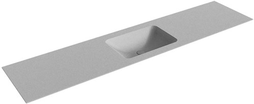 LEAF Plata Inset / Built-in Basin solid surface 200cm. Position basin Center.