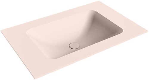 LEAF Rosee Einbauwaschbecken aus solid surface (mineralwerkstoff) 70cm. Waschbeckenposition Mittig.