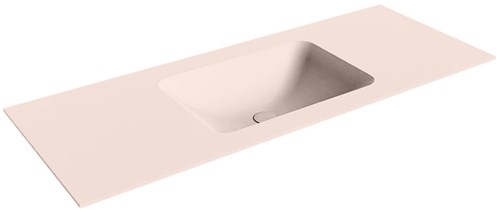 LEAF Rosee Lavabo encastrado de solid surface 121cm. Posición del fregadero Centro.