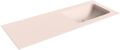 LEAF Rosee Lavabo encastrado de solid surface 121cm. Posición del fregadero Derecho.