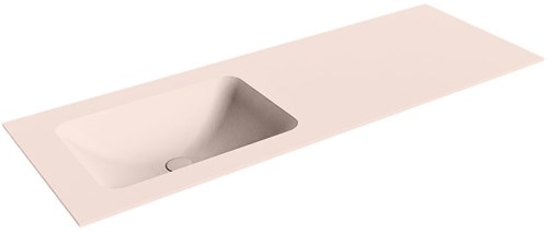 LEAF Rosee Lavabo encastrado de solid surface 131cm. Posición del fregadero Izquierda.