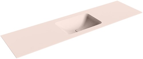 LEAF Rosee Lavabo encastrado de solid surface 171cm. Posición del fregadero Centro.