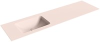 LEAF Rosee Einbauwaschbecken aus solid surface (mineralwerkstoff) 171cm. Waschbeckenposition Links.