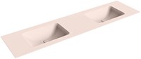 LEAF Rosee Lavabo incasso solid surface 180cm. Posizione lavabo Doppio.
