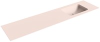 LEAF Rosee Lavabo incasso solid surface 191cm. Posizione lavabo Destra.