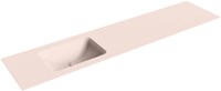 LEAF Rosee Inset / Built-in Basin solid surface 200cm. Position basin Left.