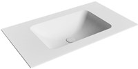LEAF Talc solid surface inbouw wastafel 80cm. Positie wasbak Midden.