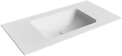 LEAF Talc solid surface inbouw wastafel 90cm. Positie wasbak Midden.