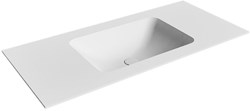 LEAF Talc solid surface inbouw wastafel 101cm. Positie wasbak Midden.