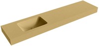 LEAF Oro Lavabo sospeso à parete solid surface 201cm. Posizione lavabo Links bordo 12cm.