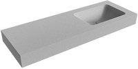 LEAF Plata Wall-Hung Basin solid surface 130cm. Position basin Right rim 12cm.