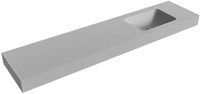 LEAF Plata Wall-Hung Basin solid surface 201cm. Position basin Right rim 12cm.