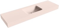 LEAF Rosee Wall-Hung Basin solid surface 161cm. Position basin Center rim 12cm.