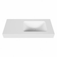LEAF Talc Lavabo mural solid surface 101cm. Position lavabo Droite rebord 12cm.-2