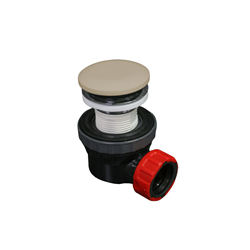 Scarico a clic per risparmio di spazio altezza 6.7cm solid surface colore Linen.