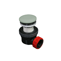 Siphon clic économiseur d'espace de 6.7ccm de hauteur en solid surface couleur Greey.