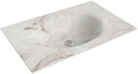 MOON Frappe Lavabo incasso solid surface 71cm. Posizione lavabo Centro.