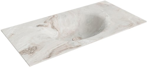 MOON Frappe Lavabo encastré solid surface 91cm. Position lavabo Centrée.
