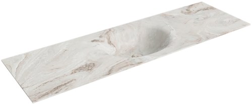 MOON Frappe Lavabo incasso solid surface 150cm. Posizione lavabo Centro.